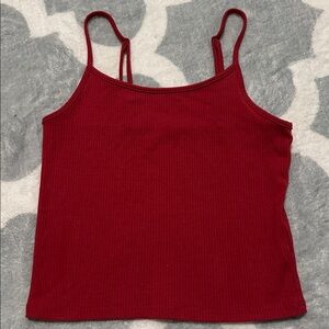 American Eagle Outfitters Scarlet Ribbed Camisole